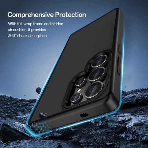 Rock Guard Touch Matte Sorozat tok Samsung Galaxy S25 Ultra szürke - 5