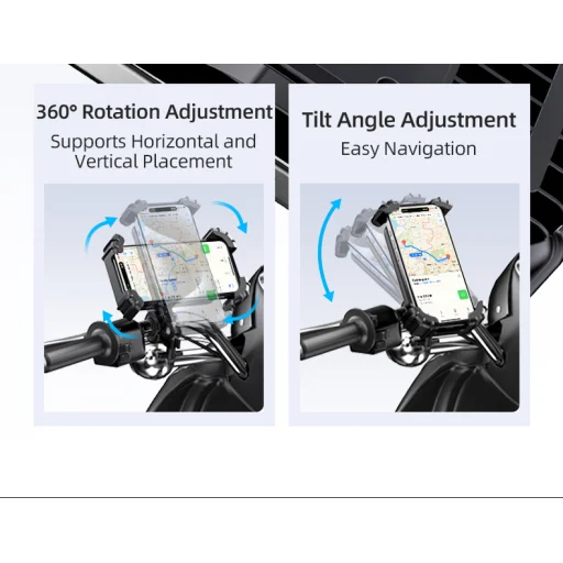 Rock kerékpár telefon tartó kormányra fekete - 9