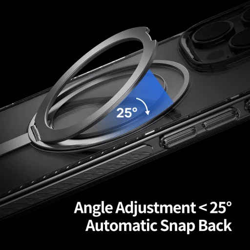 Rock Rotating Stand Crystal Series Magnetic for Iphone 16 black - 9