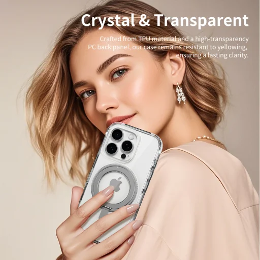 Rock Rotating Stand Crystal Series Magnetic for Iphone 16 black - 11