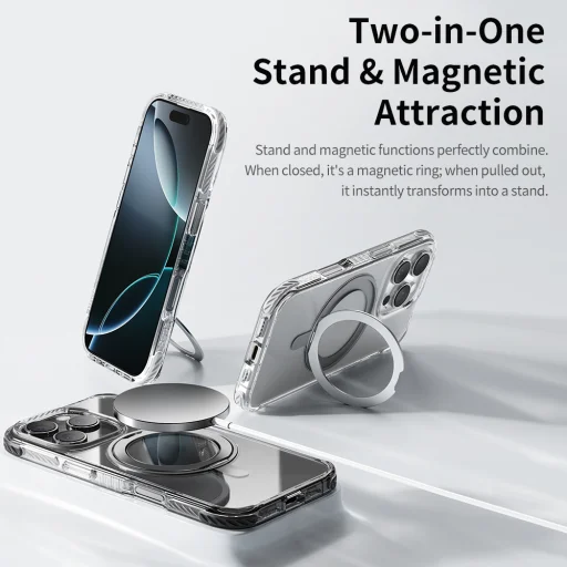 Rock Rotating Stand Crystal Series Magnetic for Iphone 16 black - 3