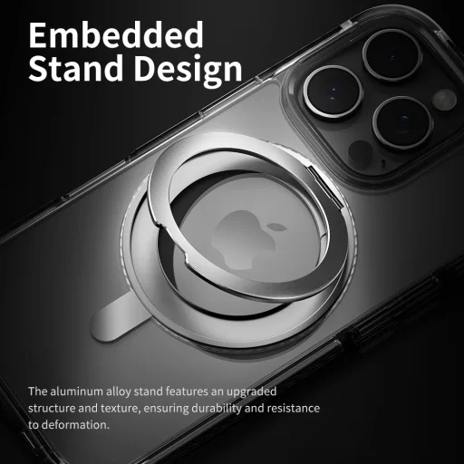 Rock Rotating Stand Crystal Series Magnetic for Iphone 16 black - 4