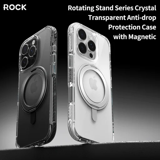 Rock Rotating Stand Crystal Series Magnetic for Iphone 16 black - 5