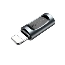 Rock adapter - Lightning (női) - Type C (férfi) - fekete