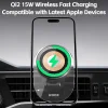 Rock mágneses autós tartó W36 Qi2 indukciós légkimeneti fekete, thumbnail