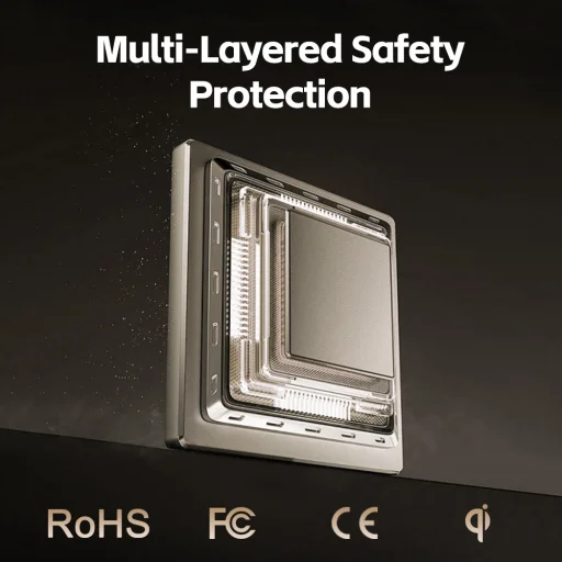 Rock mágneses autós tartó W36 Qi2 indukciós légkimeneti fekete, - 11