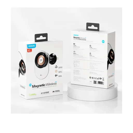 Rock mágneses autós tartó W36 Qi2 indukciós légkimeneti fekete, - 12