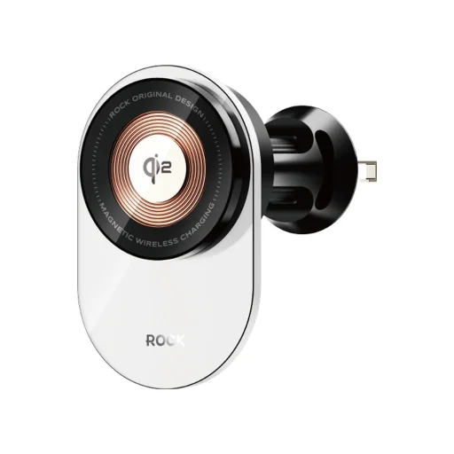 Rock mágneses autós tartó W36 Qi2 indukciós légkimeneti fekete, - 1