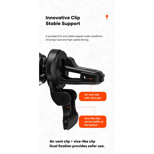 Rock Gravity autós tartó W31 QC 3.0 indukciós légventilációs fekete - 8