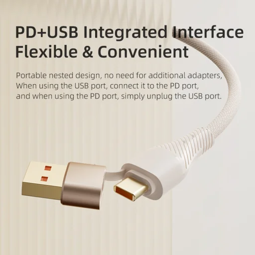 Rock kábel G20 Transparency Series fonott 5 az 1-ben - USB, Type C-ről Type C-re, Lightning, Micro USB - PD 100W 5A 1,5 méter fekete - 2