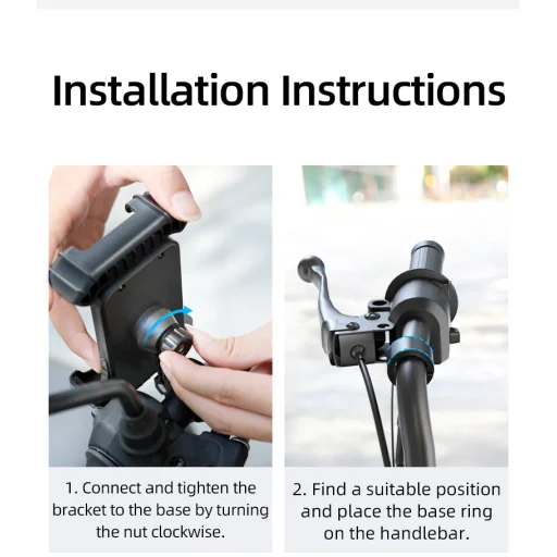 Rock kerékpár telefon tartó kormányra fekete - 13