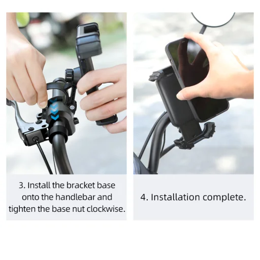 Rock kerékpár telefon tartó kormányra fekete - 14