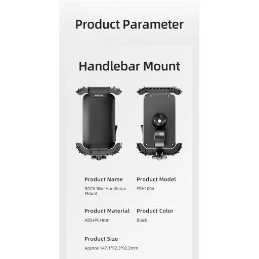 Rock kerékpár telefon tartó kormányra fekete - 15