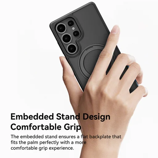 Rock Forgatható Állvány Soft Touch Series Mágneses tok Samsung Galaxy S25 fekete - 8