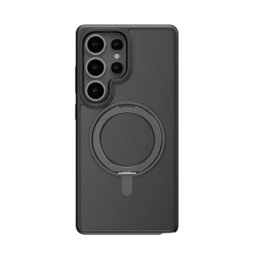 Rock Rotating Stand Soft Touch Series Mágneses tok Samsung Galaxy S25 Ultra fekete - 1