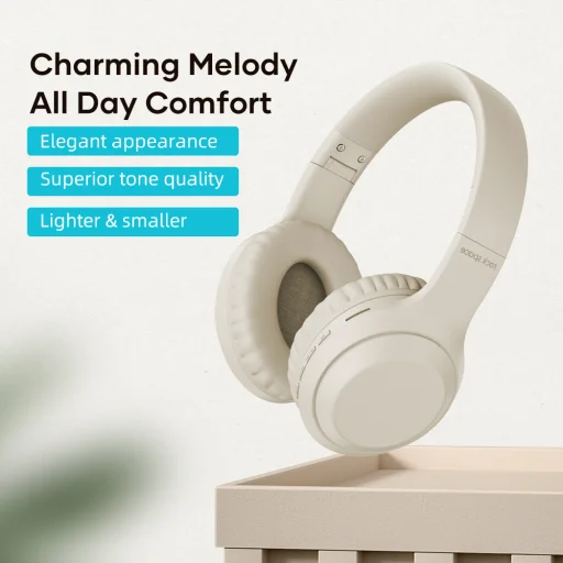 Rock O2 Bluetooth fejhallgató bézs - 4