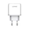 LDNIO A2526C USB, USB-C 45 W fali töltő + USB-C - USB-C kábel thumbnail