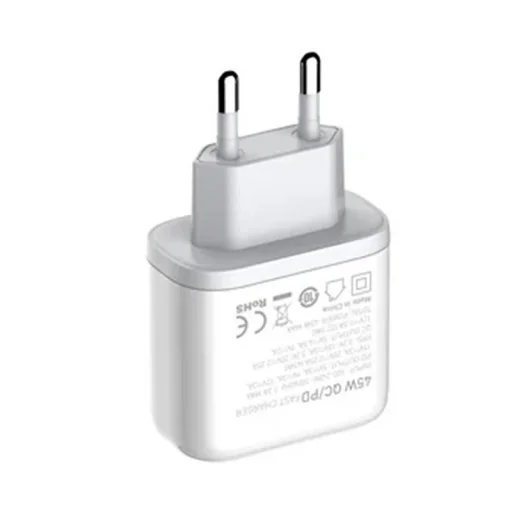 LDNIO A2526C USB, USB-C 45 W fali töltő + USB-C - USB-C kábel - 3