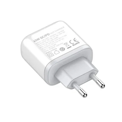 LDNIO A2526C USB, USB-C 45 W fali töltő + USB-C - USB-C kábel - 5