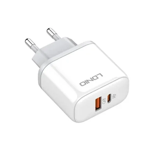 LDNIO A2526C USB, USB-C 45 W fali töltő + USB-C - USB-C kábel - 6