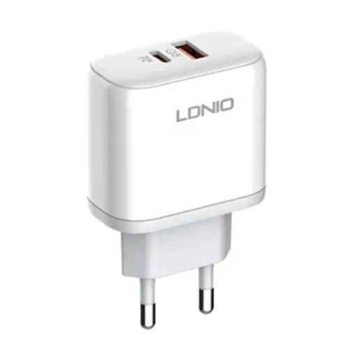 LDNIO A2526C USB, USB-C 45 W fali töltő + USB-C - USB-C kábel - 1