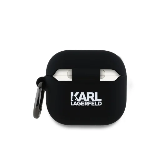 Karl Lagerfeld 3D Logo NFT Choupette Fej Szilikon Tok AirPods 4 Fekete - 2