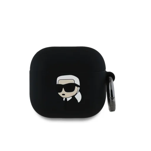 Karl Lagerfeld 3D Logo NFT Karl Head Szilikon AirPods 4 tok Fekete - 1