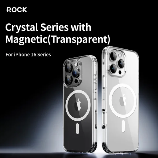Rock Crystal sorozat mágneses tok iPhone 16 Plus átlátszó tok - 2