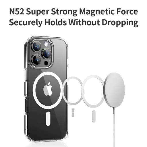 Rock Crystal sorozat mágneses tok iPhone 16 Plus átlátszó tok - 3