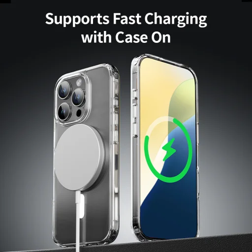 Rock Crystal sorozat mágneses tok iPhone 16 Plus átlátszó tok - 4