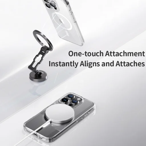 Rock Crystal sorozat mágneses tok iPhone 16 Plus átlátszó tok - 5