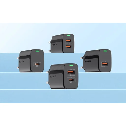 2-Port Töltő Foneng EU66 A+C Fekete - 7