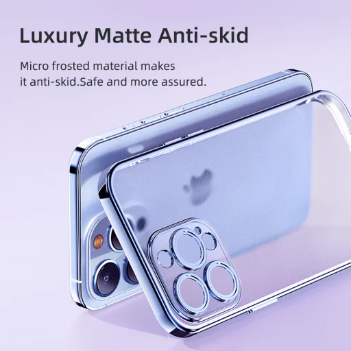 Rock Electroplating Series iPhone 14 Pro tok átlátszó-fekete - 4