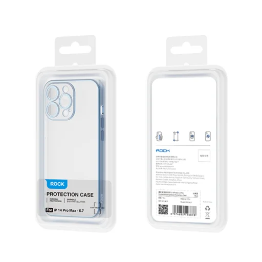 Rock Electroplating Series iPhone 14 Pro tok átlátszó-fekete - 9