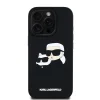  iPhone 16 Pro Karl Lagerfeld 3D Rubber Double Heads fekete tok thumbnail