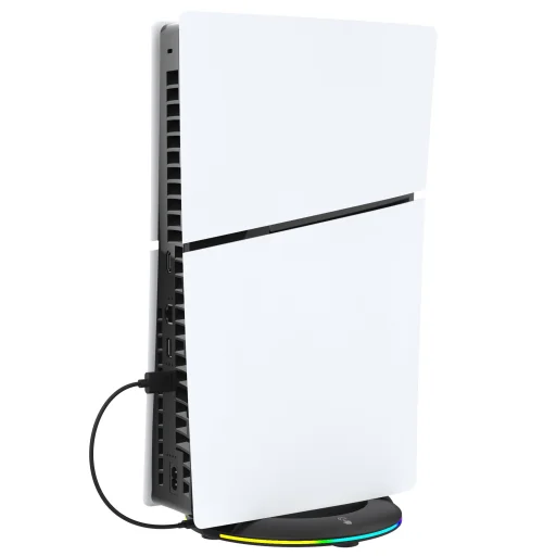 iPega P5S025S függőleges állvány RGB világítással PS5 Slim/PS5 Pro fekete (Sérült csomagolás) - 5