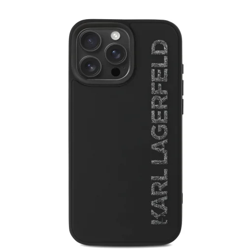  iPhone 15 Pro Max Fekete Karl Lagerfeld 3D Gumicsillámos Logós Tok - 3