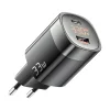 Fali töltő, Essager, ECTCA-LYB01-Z, GaN, USB-A, USB-C, 33W (fekete) thumbnail