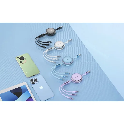 Visszahúzható Kábel 3 az 1-ben Foneng X113 1.1M Fehér - 7