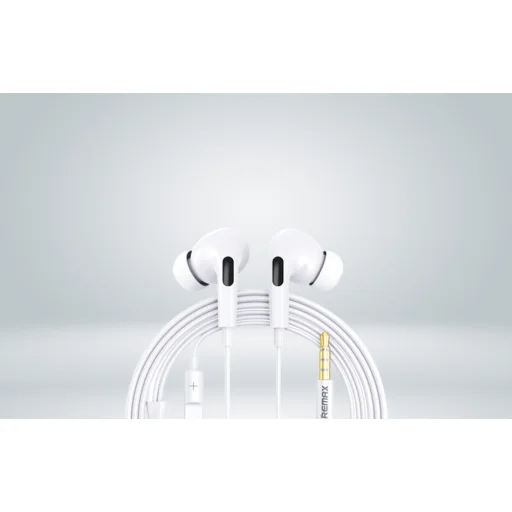 Remax RM-533 fülhallgató, 3.5 mini jack, 1.2m (fehér) - 4