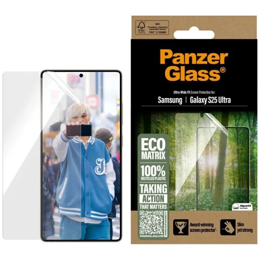 PanzerGlass Eco Matrix Ultra-Wide Fit Érintőképernyő üvegfólia Samsung Galaxy S25 Ultra készülékhez üvegfólia - 1