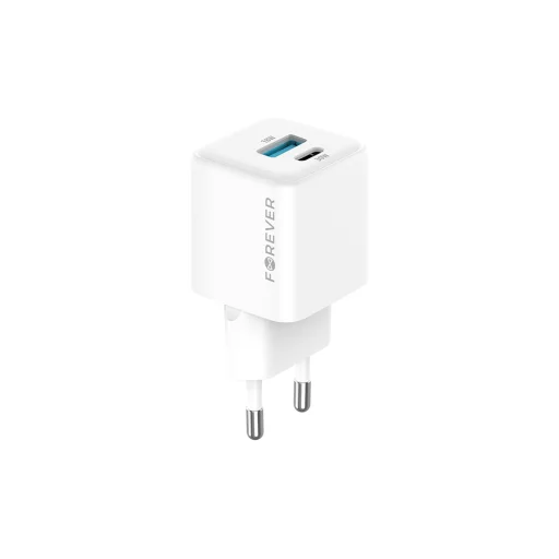 Forever TC-08-30AC GaN PD QC töltő 1x USB-C 1x USB 30W fehér - 2