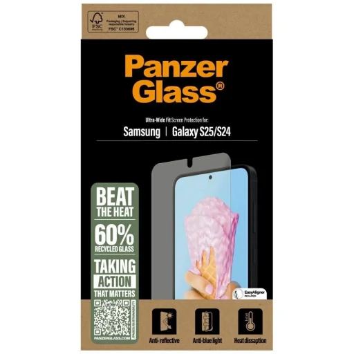 PanzerGlass All-in-One Ultra-Wide Fit Edzett üveg Samsung Galaxy S25 üvegfólia - 4