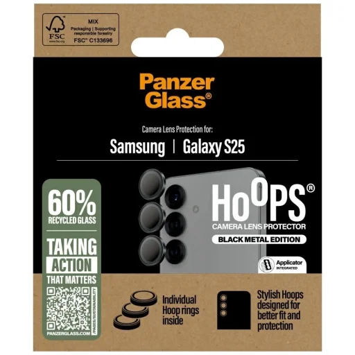 PanzerGlass Hoops objektívlencsevédő edzett üveg Samsung Galaxy S25 fekete üvegfólia - 4