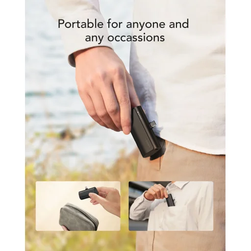 Powerbank Veger W0556/V0556 5000mAh 20W 3A PD QC3.0 USB-C - fekete - 9