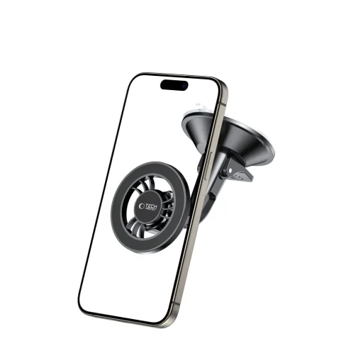 Tech-protect N56 Mágneses Magsafe Műszerfalra rögzíthető autós tartó Fekete - 6