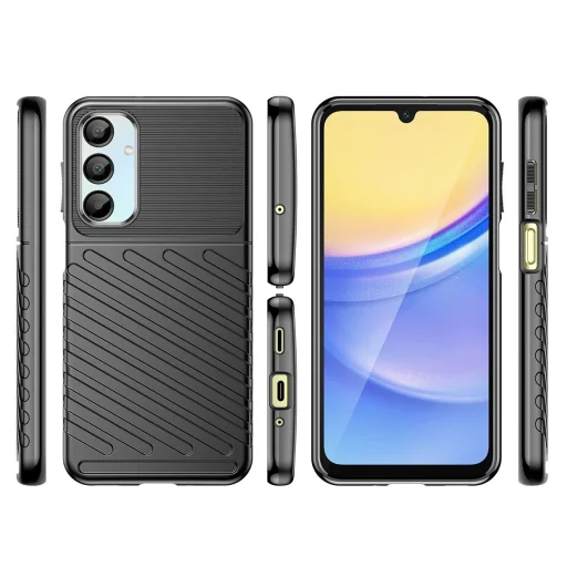 Thunder Case Samsung Galaxy A56/A36 szilikon páncél tok - fekete tok - 5