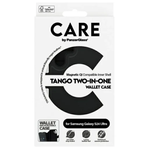 CARE by PanzerGlass Feature Tango 2w1 Wallet fliptok Samsung Galaxy S24 Ultra - fekete tok - 4