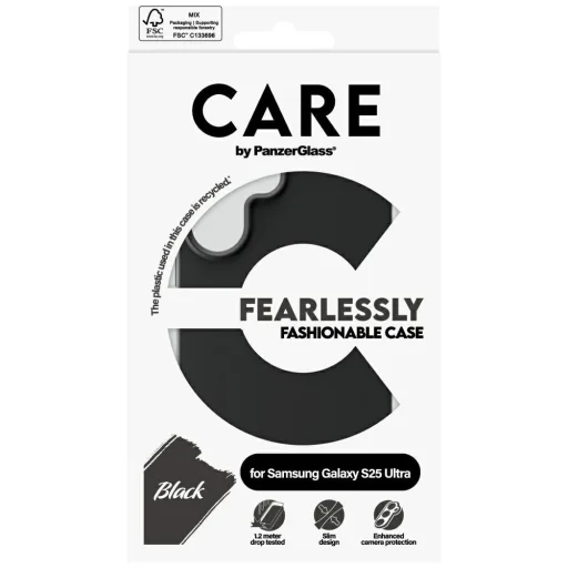 CARE by PanzerGlass divatos tok Samsung Galaxy S25 Ultra - Fekete tok - 4