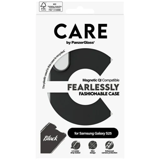 CARE by PanzerGlass Fashion Samsung Galaxy S25 - Fekete tok - 4
